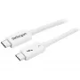 StarTech.com Thunderbolt 3 -kaapeli – 40 Gbit/s – 0,5 m – valkoinen – Thunderbolt-, USB- ja DisplayPort-yhteensopiva