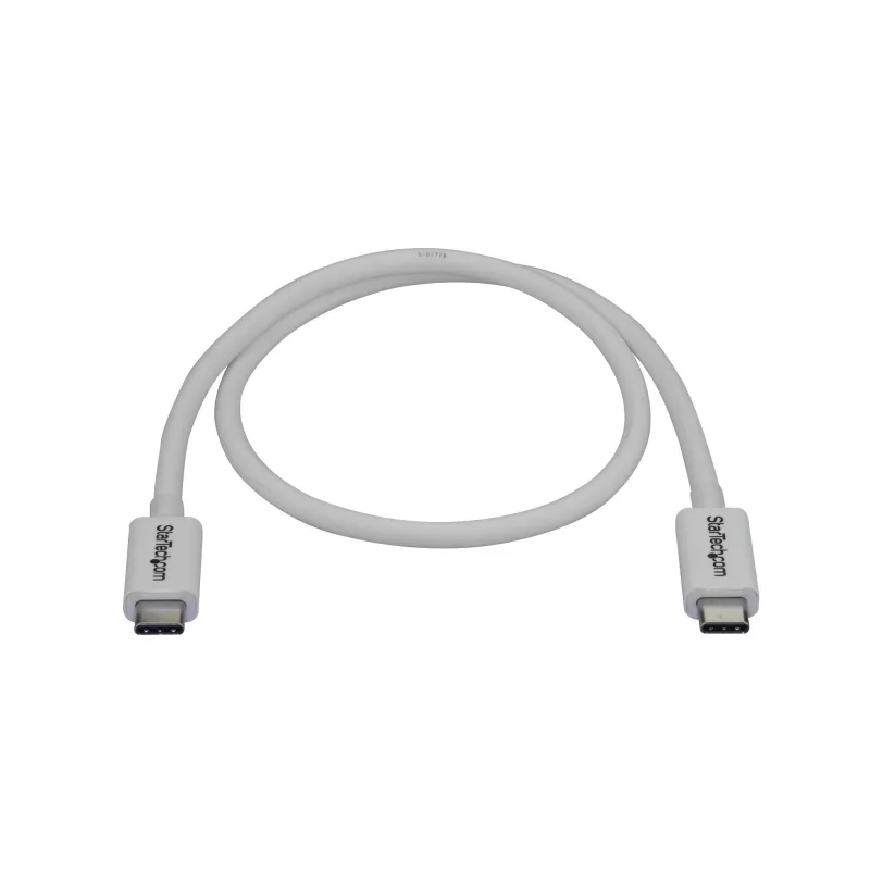 StarTech.com Thunderbolt 3 -kaapeli – 40 Gbit/s – 0,5 m – valkoinen – Thunderbolt-, USB- ja DisplayPort-yhteensopiva
