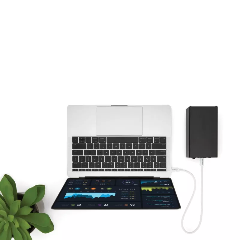 StarTech.com Thunderbolt 3 -kaapeli – 40 Gbit/s – 0,5 m – valkoinen – Thunderbolt-, USB- ja DisplayPort-yhteensopiva