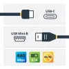 StarTech.com USB-C–Mini-USB-kaapeli – M/M – 2 m – USB 2.0