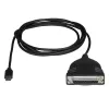 StarTech.com USB-C – rinnakkaisportin tulostinkaapeli, musta, USB C, DB25, 1,83 m, uros/naaras, CE, RoHS