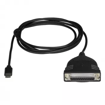StarTech.com USB-C – rinnakkaisportin tulostinkaapeli, musta, USB C, DB25, 1,83 m, uros/naaras, CE, RoHS