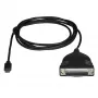 StarTech.com USB-C – rinnakkaisportin tulostinkaapeli, musta, USB C, DB25, 1,83 m, uros/naaras, CE, RoHS