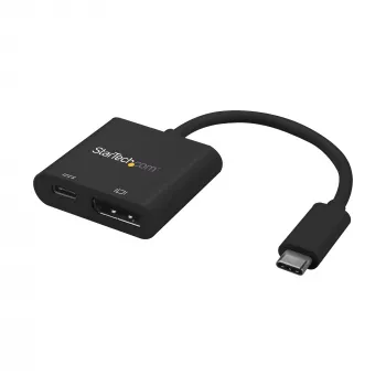 StarTech.com USB-C - DisplayPort-adapteri Power Delivery -toiminnolla – 4K 60Hz HBR2 – USB Type-C - DP 1.2 -näytön videomuunnin latauksella – 60W PD läpivienti – Thunderbolt 3 -yhteensopiva