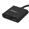 StarTech.com USB-C - DisplayPort-adapteri Power Delivery -toiminnolla – 4K 60Hz HBR2 – USB Type-C - DP 1.2 -näytön videomuunnin latauksella – 60W PD läpivienti – Thunderbolt 3 -yhteensopiva