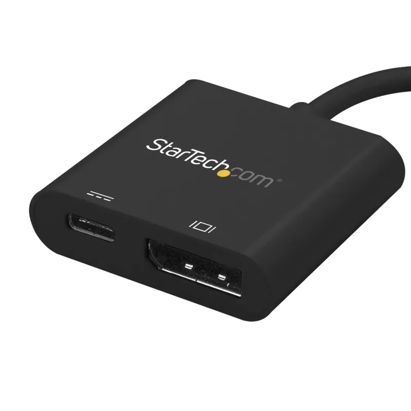 StarTech.com USB-C - DisplayPort-adapteri Power Delivery -toiminnolla – 4K 60Hz HBR2 – USB Type-C - DP 1.2 -näytön videomuunnin latauksella – 60W PD läpivienti – Thunderbolt 3 -yhteensopiva