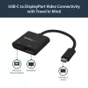StarTech.com USB-C - DisplayPort-adapteri Power Delivery -toiminnolla – 4K 60Hz HBR2 – USB Type-C - DP 1.2 -näytön videomuunnin latauksella – 60W PD läpivienti – Thunderbolt 3 -yhteensopiva