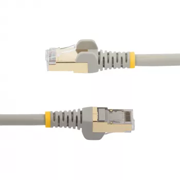 StarTech.com 3 m CAT6a Ethernet-kaapeli – 10 Gigabit suojattu, snagless RJ45 100W PoE -patchkaapeli – 10GbE STP verkkokaapeli vedonpoistolla – harmaa, yksittäin testattu / johdotus UL-sertifioitu / TIA