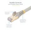 StarTech.com 3 m CAT6a Ethernet-kaapeli – 10 Gigabit suojattu, snagless RJ45 100W PoE -patchkaapeli – 10GbE STP verkkokaapeli vedonpoistolla – harmaa, yksittäin testattu / johdotus UL-sertifioitu / TIA