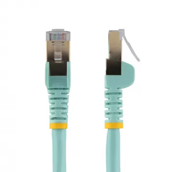 StarTech.com 2 m CAT6a Ethernet-kaapeli – 10 Gigabit suojattu, rastanasuojattu, RJ45, 100 W PoE -patchkaapeli – 10GbE STP verkkokaapeli vedonpoistolla – aqua, yksittäin testattu / johdotus UL-sertifioitu / TIA