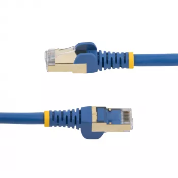 StarTech.com 1 m CAT6a Ethernet-kaapeli – 10 Gigabit suojattu rastanasuojattu RJ45 100W PoE -patchkaapeli – 10GbE STP verkkokaapeli vedonpoistolla – sininen, yksittäin testattu / johdotus UL-sertifioitu / TIA