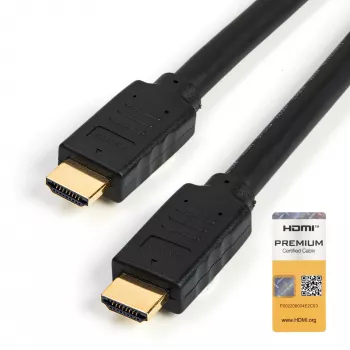 StarTech.com 4,6 m (15 jalkaa) Premium-sertifioitu HDMI 2.0 -kaapeli Ethernetillä – High Speed Ultra HD 4K 60Hz HDMI-kaapeli HDR10 – pitkä HDMI-kaapeli (uros/uros) – UHD-näytöille, televisioille, näytöille