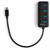 StarTech.com 4-porttinen USB-C-keskitin – USB-C - 4x USB 3.0 Type-A -liitäntää erillisillä porttikohtaisilla virtakytkimillä – SuperSpeed 5 Gbit/s USB 3.1/3.2 Gen 1 – USB-väylävirta – kannettava – 25 cm kiinteä kaapeli
