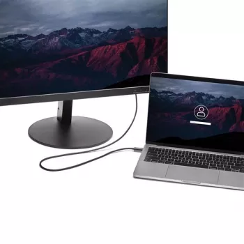StarTech.com 1,8 m (6 ft.) USB-C - HDMI -kaapeli – 4K 60 Hz USB Type-C - HDMI 2.0 -videosovitinkaapeli – Thunderbolt 3 -yhteensopiva – kannettava HDMI-näyttöön – DP 1.2 Alt Mode HBR2 – musta