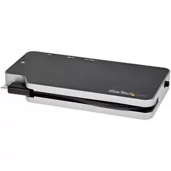 StarTech.com USB-C-moniporttisovitin – USB-C:stä 4K HDMI- tai VGA-videoon 100W Power Delivery -läpiviennillä, 2-porttinen 10 Gbps USB-keskitin, MicroSD, GbE – USB 3.1 Gen 2 Type-C mini/matkatelakka