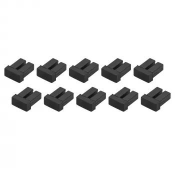 StarTech.com LC SFP -pölynsuojatulpat - 10 kpl:n pakkaus, LC, kumi, musta, verkkokytkin, 18 mm, 15 mm