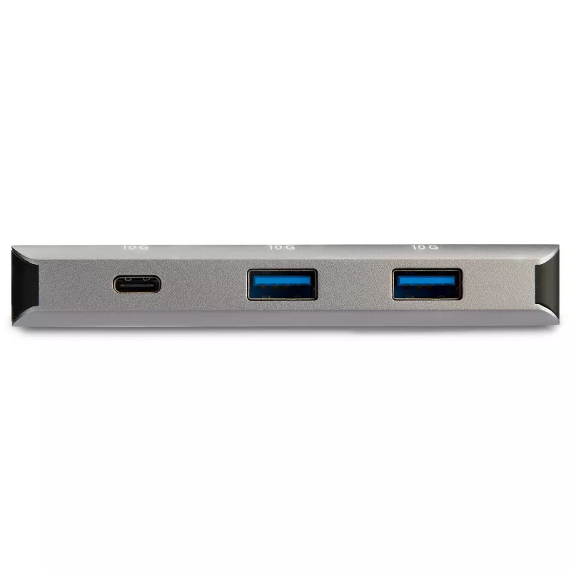 StarTech.com 3-porttinen USB-C-hubi Gigabit Ethernet RJ45 GbE -portilla – 2x USB-A, 1x USB-C – SuperSpeed 10Gbps USB 3.1/3.2 Gen 2 Type-C-hubisovitin – USB-väylävirralla toimiva – alumiini – yhteensopiva TB3:n kanssa~3-porttinen USB-C-hubi Gigabit Ethernet RJ45 GbE -portilla – 2x USB-A, 1x USB-C – SuperSpeed 10Gbps USB 3.2 Gen 2 Type-C-hubisovitin – USB-väylävirralla toimiva – alumiini