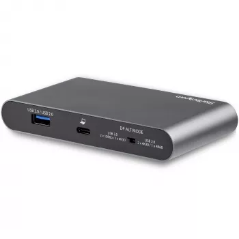 StarTech.com USB-C-telakka – 4K kahden näytön DisplayPort – mini-kannettavan telakointiasema – 100 W Power Delivery -läpivienti – GbE, 2-porttinen USB-A-keskitin – USB Type-C -moniporttisovitin – 1 m kaapeli