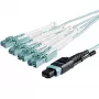 StarTech.com 10m (30ft) MTP(F)/PC - 4x LC/PC Duplex Breakout OM3 monimuotokuitu-kaapeli, OFNP Plenum, 40G verkot, pieni lisävaimennus - kuitupatch-kaapeli