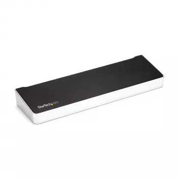 StarTech.com 4K USB-C -telakka, kolmen UHD 4K -näytön telakointiasema, Mac & Windows, USB-C - HDMI & DisplayPort, 100W Power Delivery, 5x USB 5Gbit/s -keskitin – TAA