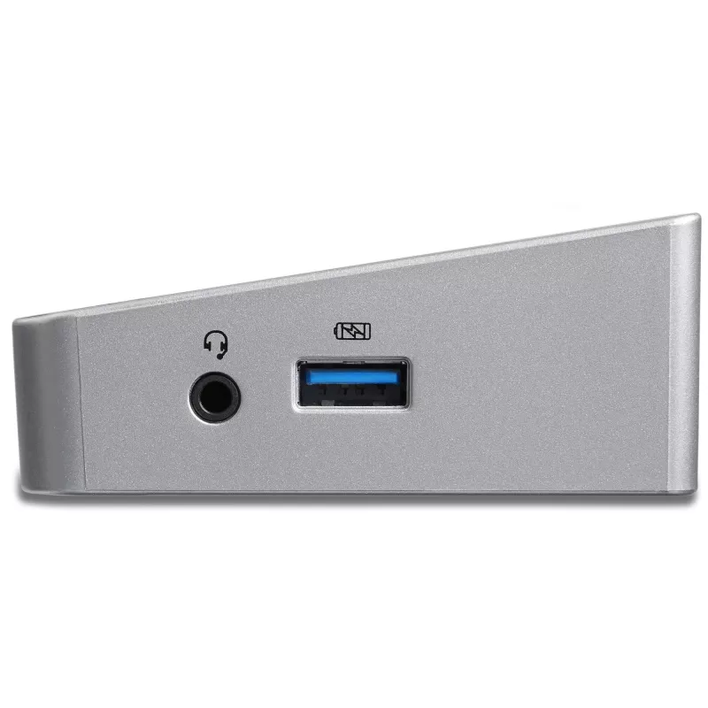 StarTech.com 4K USB-C -telakka, kolmen UHD 4K -näytön telakointiasema, Mac & Windows, USB-C - HDMI & DisplayPort, 100W Power Delivery, 5x USB 5Gbit/s -keskitin – TAA