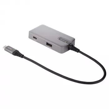 StarTech.com USB-C-moniporttisovitin – USB-C - 4K 60Hz HDMI 2.0, 100 W Power Delivery -läpivienti – 3-porttinen 10 Gbit/s USB-keskitin – kannettava USB Type-C -minitelakointiasema – 25 cm kaapeli