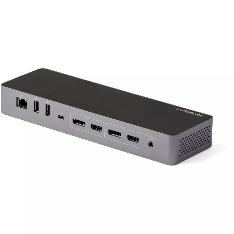 StarTech.com USB C -telakointiasema Macbook Pro/Air-M1/M2/M3/M4:lle, Thunderbolt-yhteensopiva, HDMI/DisplayPort, Dual 4K 60Hz/Single 8K, USB Type-C -kannettavat telakka, 96W Power Delivery, USB 10Gbps