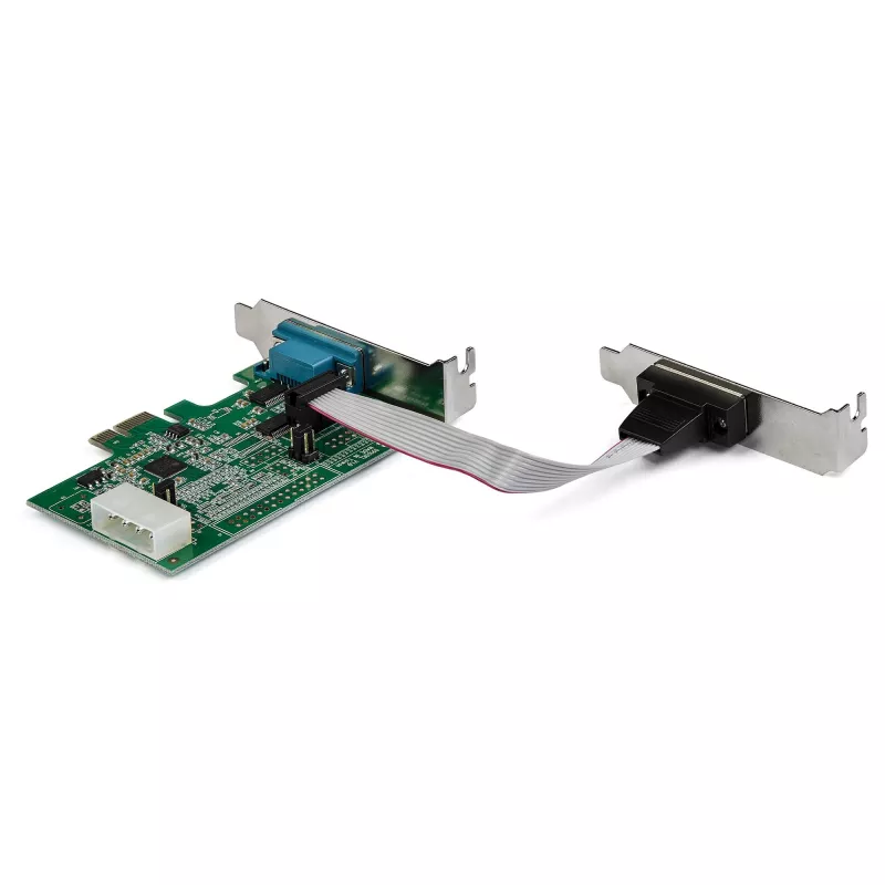 StarTech.com 2-porttinen PCI Express RS232 -sarja-adapterikortti – PCIe RS232 -sarjaportti-isäntäohjain – PCIe - sarja DB9 – 16950 UART – Low-Profile-laajennuskortti – Windows & Linux