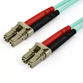StarTech.com 7 m (22 ft) LC/UPC–LC/UPC OM3 monimuotokuitu­kaapeli, täysduplex 50/125 µm Zipcord-kuitu­kaapeli, 100G, alhainen vaimennus, LSZH kuitupatchkaapeli