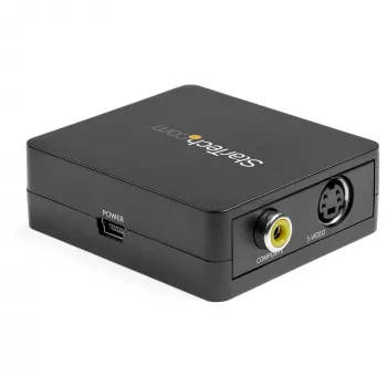 StarTech.com VGA–RCA- ja S-Video-muunnin – USB-virransyöttö, aktiivinen videomuunnin, musta, CE, FCC, REACH, 1920 x 1080 pikseliä, 640 x 480, 1920 x 1080 pikseliä, 60 Hz