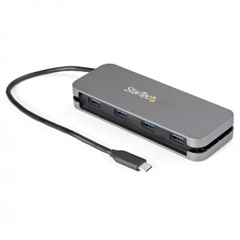 StarTech.com 4-porttinen USB-C-keskitin – 4x USB-A – USB 3.0 Type-C -keskitin – USB 3.2 Gen 1 (5 Gbit/s) – väylävirralla toimiva kannettava USB-C–USB-A-sovitin ja -keskitin – 11,2 tuuman (28,5 cm) kaapeli kaapelinhallinnalla