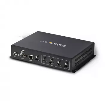 StarTech.com 2x2 HDMI-videoseinäohjain – 4K 60 Hz HDMI 2.0 -videotulo 4x 1080p-lähtöön – videoseinäprosessori moninäyttökäyttöön – videoseinäjakaja – RS232/Ethernet-ohjaus