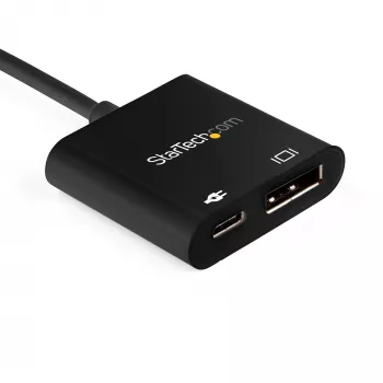 StarTech.com USB-C–DisplayPort-sovitin Power Deliveryllä – 8K 60 Hz / 4K 120 Hz USB Type-C–DP 1.4 -videomuunnin 60 W PD -läpivientilatauksella – HBR3 – Thunderbolt 3 -yhteensopiva