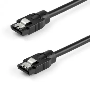 StarTech.com 0,3 m pyöreä SATA-kaapeli, 0,3 m, SATA III, SATA 7-pin, SATA 7-pin, uros/uros, musta