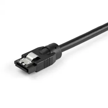StarTech.com 0,3 m pyöreä SATA-kaapeli, 0,3 m, SATA III, SATA 7-pin, SATA 7-pin, uros/uros, musta