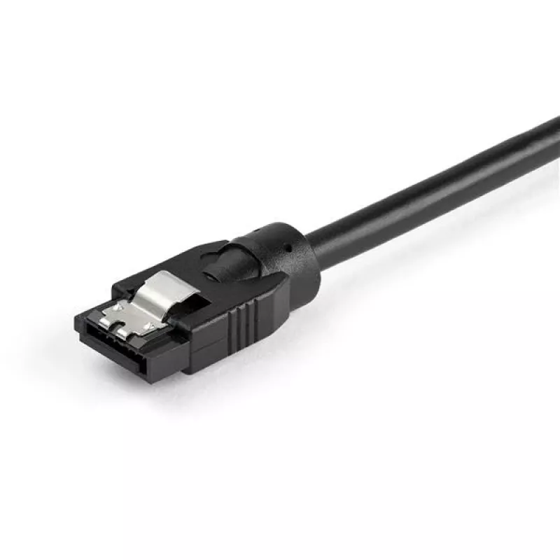 StarTech.com 0,3 m pyöreä SATA-kaapeli, 0,3 m, SATA III, SATA 7-pin, SATA 7-pin, uros/uros, musta