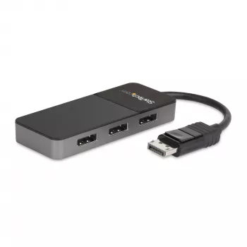 StarTech.com 3-porttinen moninäyttösovitin – DisplayPort 1.4 – 3x 4K DisplayPort -videonjakaja – dual- tai triple-4K – kannettavan/pöytätietokoneen DisplayPort MST -keskitin useille näytöille – vain Windows-PC:ille
