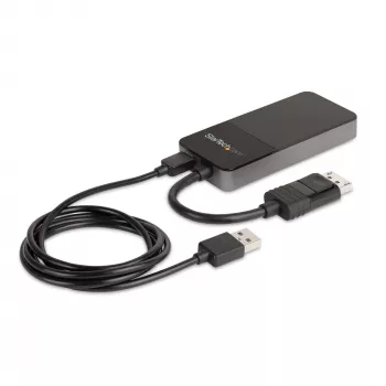 StarTech.com 3-porttinen moninäyttösovitin – DisplayPort 1.4 – 3x 4K DisplayPort -videonjakaja – dual- tai triple-4K – kannettavan/pöytätietokoneen DisplayPort MST -keskitin useille näytöille – vain Windows-PC:ille