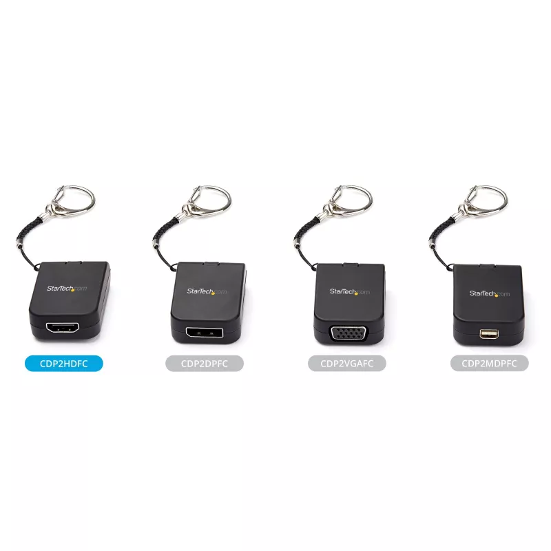 StarTech.com kompakti USB-C–HDMI-sovitin – 4K 30 Hz USB Type-C–HDMI-videonäyttömuunnin avainrenkaalla – USB-C DP Alt Mode – HDMI-näyttödongle – Thunderbolt 3 -yhteensopiva