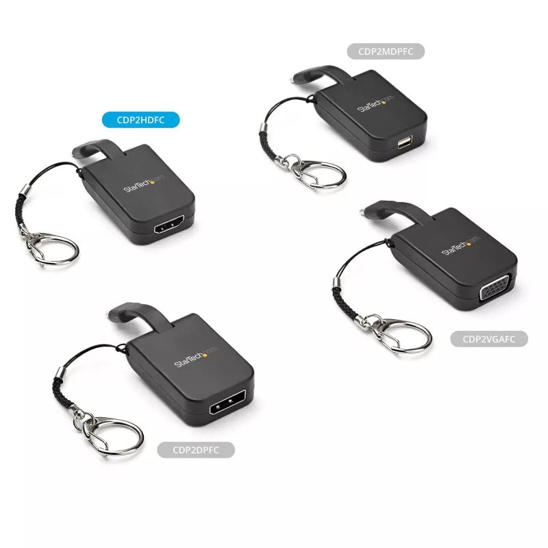 StarTech.com kompakti USB-C–HDMI-sovitin – 4K 30 Hz USB Type-C–HDMI-videonäyttömuunnin avainrenkaalla – USB-C DP Alt Mode – HDMI-näyttödongle – Thunderbolt 3 -yhteensopiva