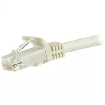 StarTech.com 1,5 m CAT6 Ethernet-kaapeli – valkoinen CAT 6 Gigabit Ethernet -kaapeli – 250 MHz 100 W PoE RJ45 UTP -verkko-/patchkaapeli rastnasaton, vedonpoistolla, yksittäin testattu