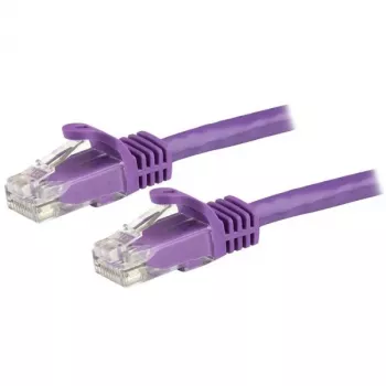 StarTech.com 1,5 m CAT6 Ethernet-kaapeli – violetti, CAT 6 Gigabit Ethernet -kaapeli – 250 MHz, 100 W PoE, RJ45 UTP, verkko-/patchkaapeli, snagless, vedonpoistolla, yksittäin testattu