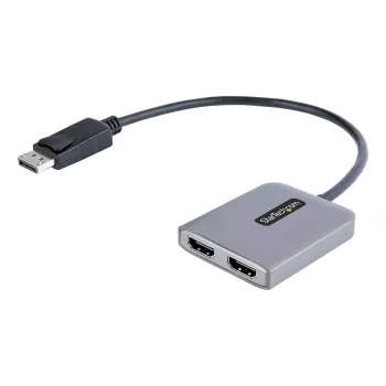 StarTech.com DP–dual HDMI MST -keskitin – dual HDMI 4K 60 Hz – DisplayPort-moninäyttöadapteri 30 cm kaapelilla – DP 1.4 Multi Stream Transport -keskitin, DSC | HBR3 – DP–HDMI-jakaja