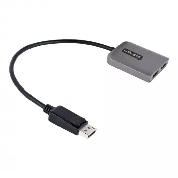 StarTech.com DP–dual HDMI MST -keskitin – dual HDMI 4K 60 Hz – DisplayPort-moninäyttöadapteri 30 cm kaapelilla – DP 1.4 Multi Stream Transport -keskitin, DSC | HBR3 – DP–HDMI-jakaja