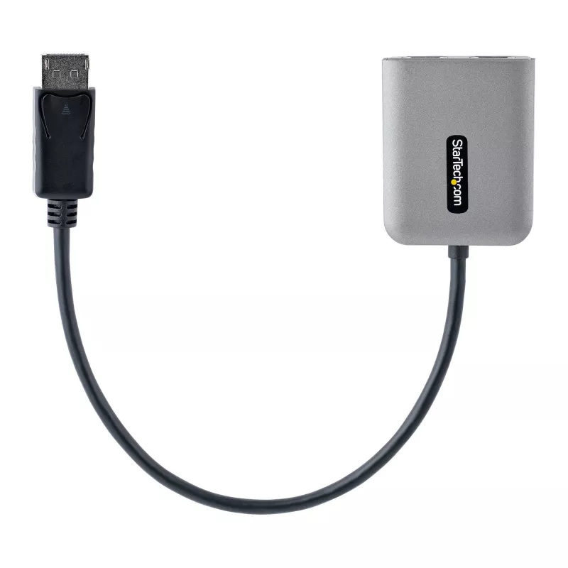 StarTech.com DP–dual HDMI MST -keskitin – dual HDMI 4K 60 Hz – DisplayPort-moninäyttöadapteri 30 cm kaapelilla – DP 1.4 Multi Stream Transport -keskitin, DSC | HBR3 – DP–HDMI-jakaja