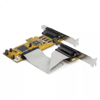 StarTech.com 8-porttinen PCI Express RS232 -sarja-adapterikortti, PCIe RS232 -sarjakortti, 16C1050 UART, Low Profile -sarja-DB9-ohjain/laajennuskortti, 15 kV ESD-suoja, vain Windows – TAA
