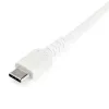 StarTech.com 2 m USB-A–USB-C-latauskaapeli – kestävä pikalataus- ja synkronointi-USB 2.0–USB Type-C -datakaapeli – kestävä TPE-päällyste, aramidikuitu M/M 3A valkoinen – Samsung S10, iPad Pro, Pixel