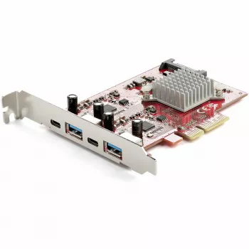 StarTech.com 4-porttinen USB PCIe -kortti – 10 Gbit/s USB PCI Express -laajennuskortti kahdella ohjaimella – 2x USB-C- ja 2x USB-A-liitännät (USB 3.2/3.1 Gen 2) – USB/USB-C-PCIe-kortti – Full Profile