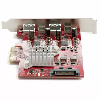 StarTech.com 4-porttinen USB PCIe -kortti – 10 Gbit/s USB PCI Express -laajennuskortti kahdella ohjaimella – 2x USB-C- ja 2x USB-A-liitännät (USB 3.2/3.1 Gen 2) – USB/USB-C-PCIe-kortti – Full Profile