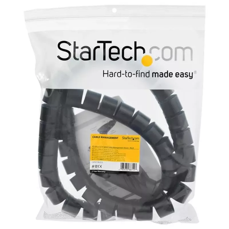 StarTech.com 1,5 m (4,9 ft.) kaapelinhallintaholkki – spiraali – 45 mm (1,8 in.) halkaisija